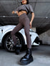 Slimming leggings with underwire 3286 - CHOCO